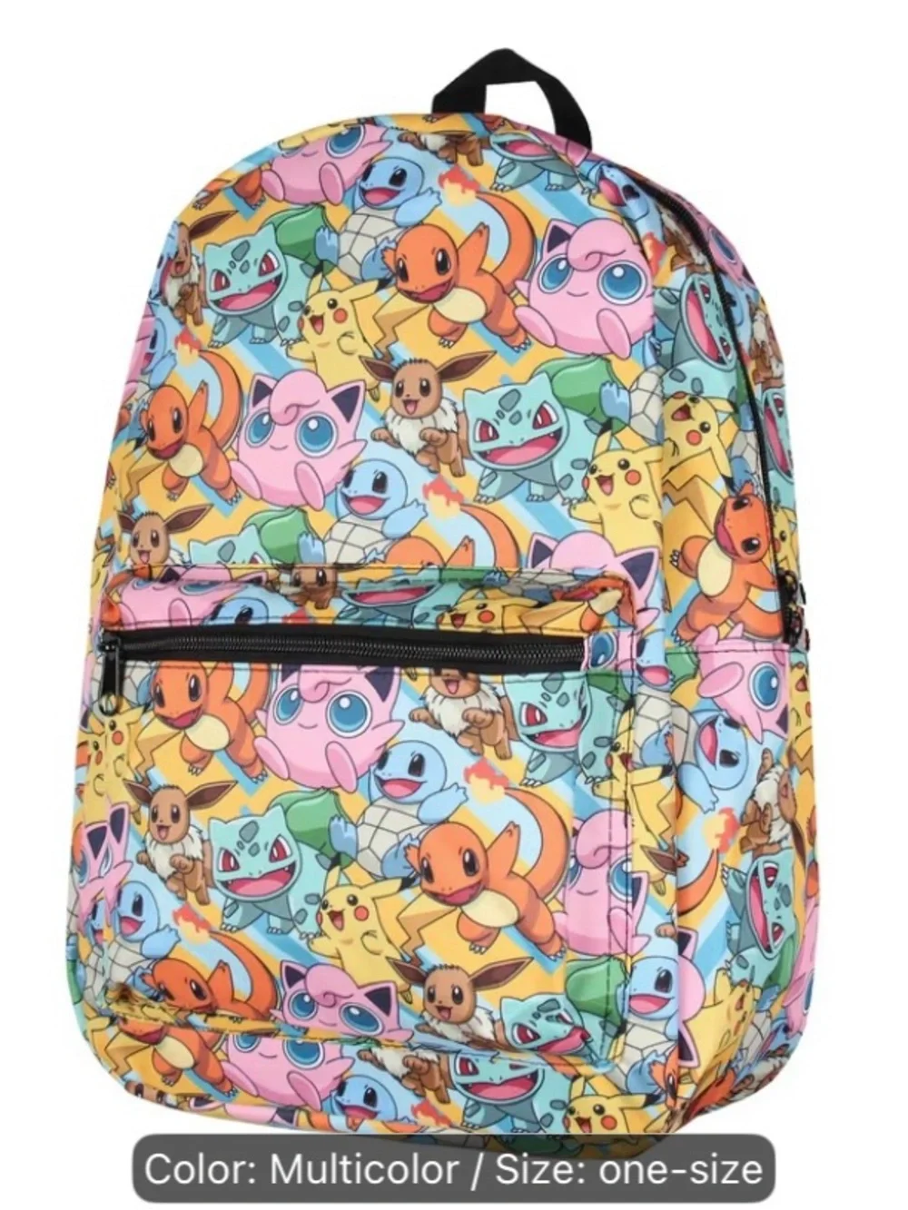 Pokemon Multicolor Kids Backpack with Pikachu, Charmander & More